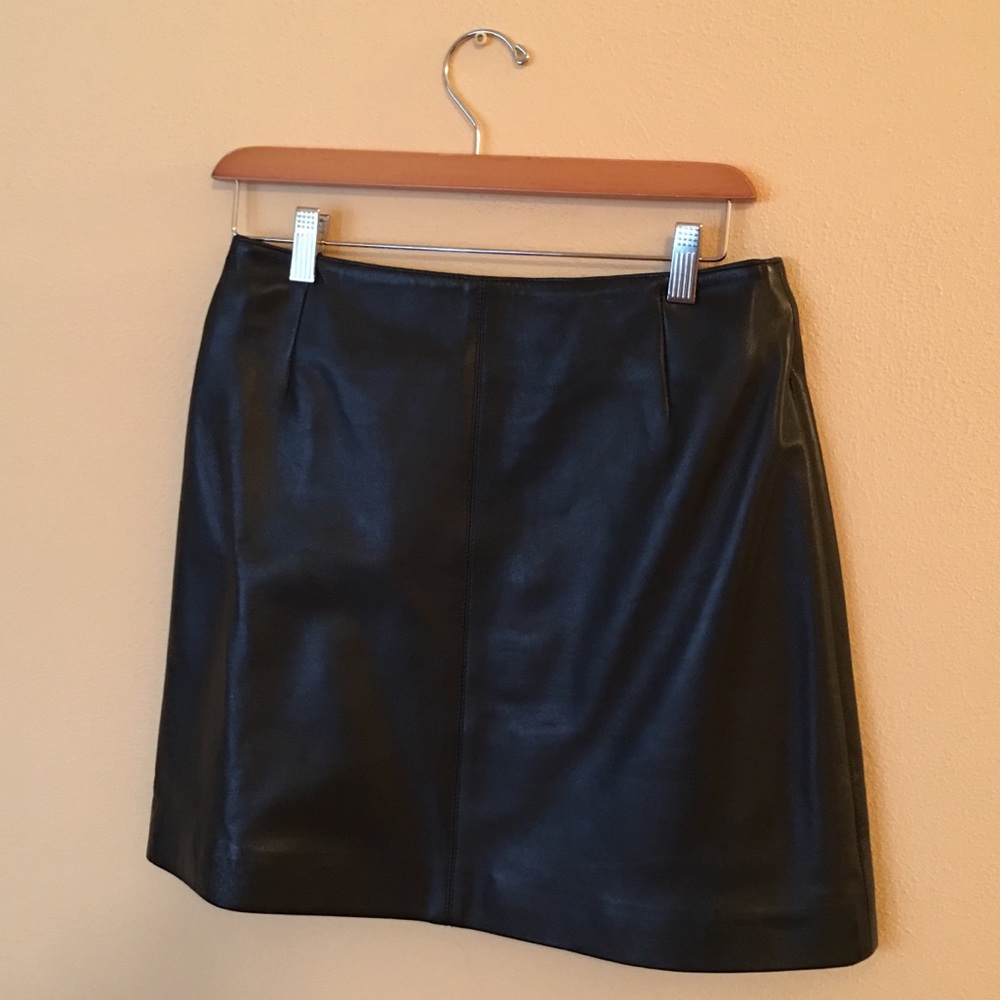 Hugo Buscati Leather Skirt